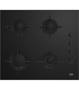 Encimera Beko HING64120SB, 4 fuego, 60cm, cristal
