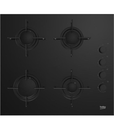 Encimera Beko HING64120SB, 4 fuego, 60cm, cristal Encimera Beko HING64120SB, 4 fuego, 60cm, cristal
