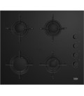 Encimera Beko HING64120SB, 4 fuego, 60cm, cristal
