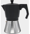 Cafetera Aluminio Bastilipo MOKKA12N, 12 t, Negra