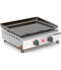 Plancha Gas Vitrokitchen PG220IB, Inox 2 Fuegos, b