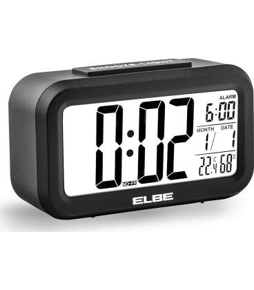Reloj despertador Elbe RD668N, digit.negro temp/h Reloj despertador Elbe RD668N, digit.negro temp/h