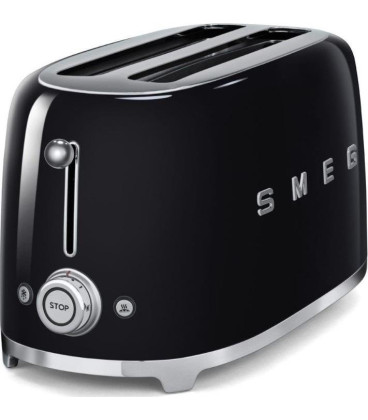 Tostador Smeg TSF02BLEU, 50 style 4 rebanadas negr