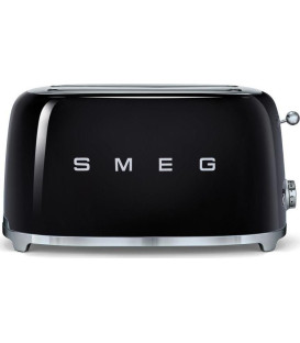 Tostador Smeg TSF02BLEU, 50 style 4 rebanadas negr