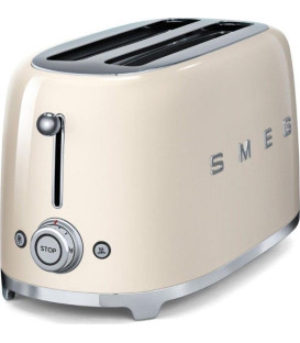 Tostador Smeg TSF02CREU, 50 style 4 rebanadas crem