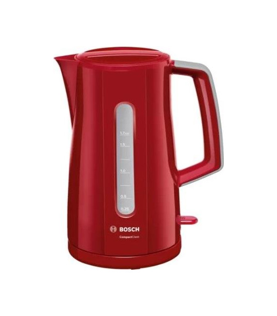 Hervidor Bosch TWK3A014, 1,7L, 2400w, rojo