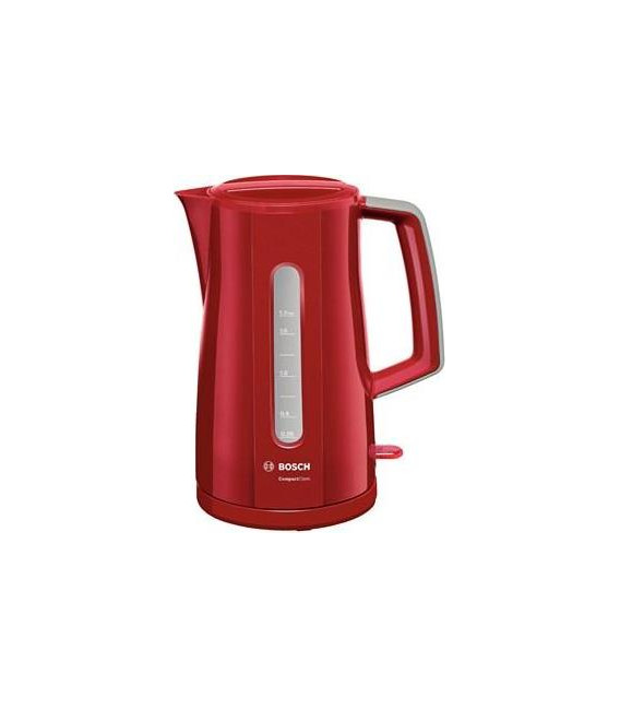 Hervidor Bosch TWK3A014, 1,7L, 2400w, rojo