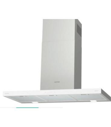 Campana Gorenje WHT9SYW, 90cm, pared, Blanca, Leds