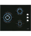 Encimera Cata CIB6021BK, Cristal, 3 fuegos, Negra