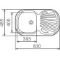 Fregadero Teka Stylo 1C1E, Reversible, 45cm