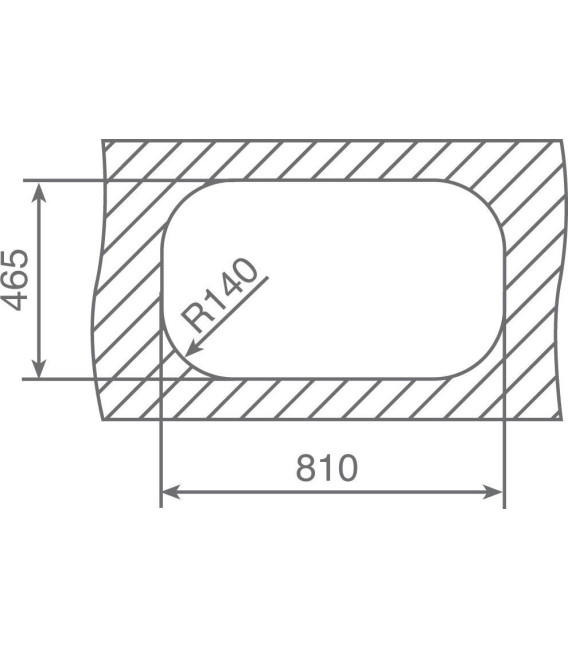 Fregadero Teka Stylo 1C1E, Reversible, 45cm