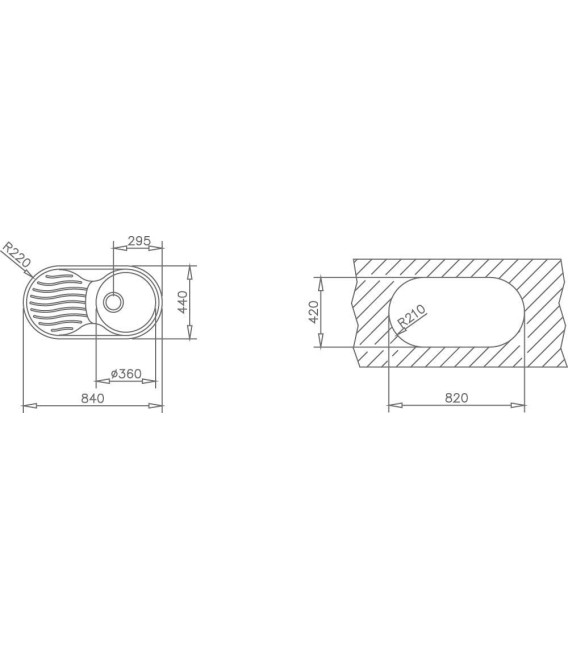 Fregadero Teka DR80 1C1E REV Circular Encastrado