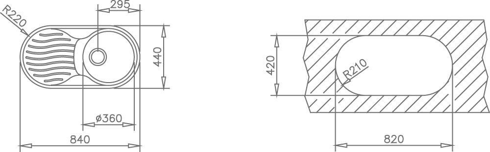 Fregadero Teka DR80 1C1E