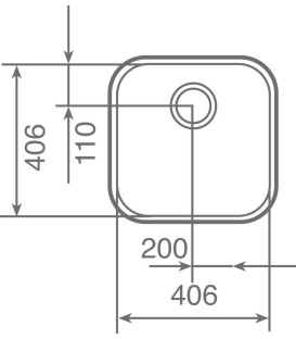 Fregadero Teka BE4040, 1C, Bajo Encimera, 50cm, Ix