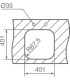 Fregadero Teka BE4040, 1C, Bajo Encimera, 50cm, Ix