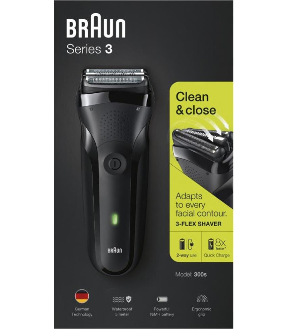 Afeitadora Braun 300SBLACK,