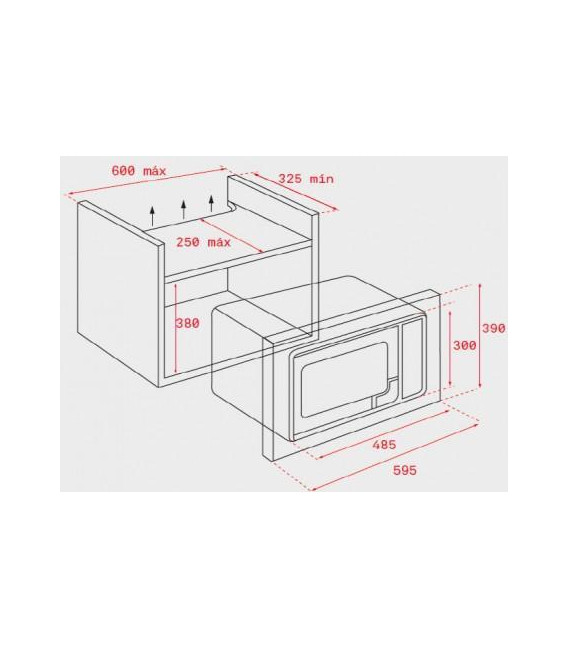 Microondas Teka MS620BIS, Negro Inox, 20L, Grill