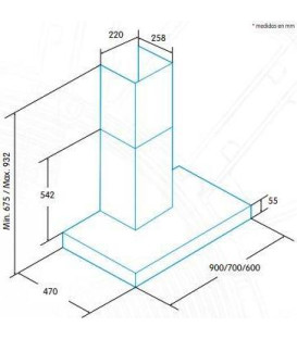 Campana Edesa ECB6411X, 60cm, Box