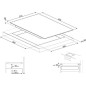 Induccion Smeg SI5632D, 3 Zonas, 7.2Kw, Timer Induccion Smeg SI5632D, 3 Zonas, 7.2Kw, Timer