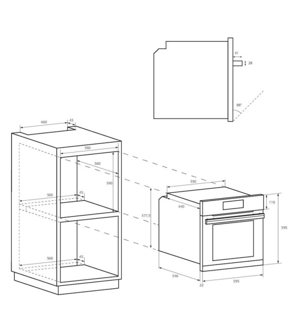 Horno Candy FIDCX100, 70L, A, Estatico