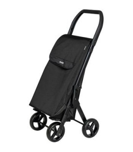 Carro Compra Duett MUUVI, 4 ruedas, 46L, negro, 25