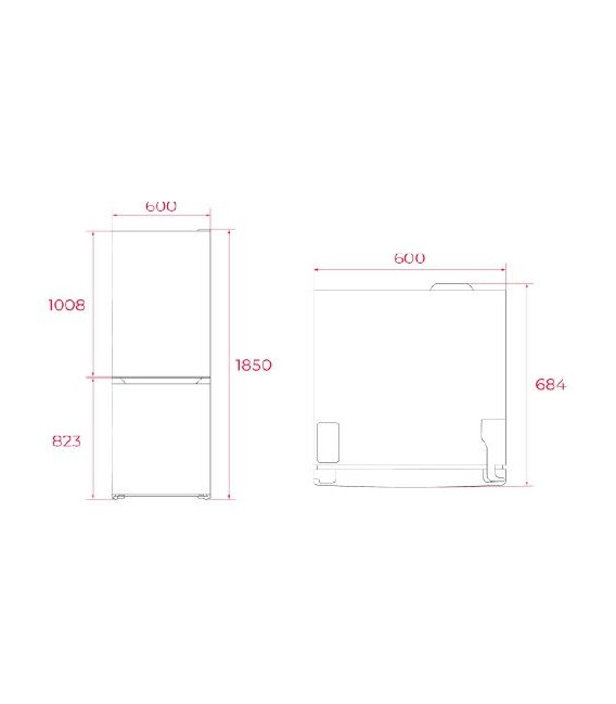 Combi Teka RBF3420, 185x60cm, NF, E, Blanco