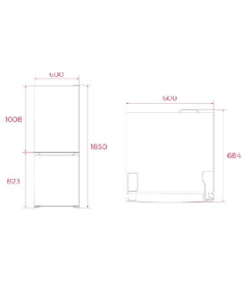 Combi Teka RBF3420, 185x60cm, NF, E, Blanco