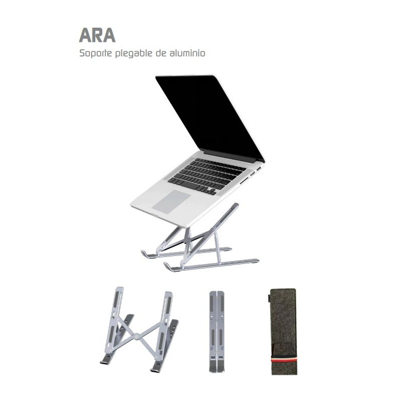Soporte FLUX 00143, ordenador portatil, aluminio, Soporte FLUX 00143, ordenador portatil, aluminio,