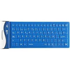 TECLADO SILICONA FLEXIBLE QOOPRO 21009D AZUL