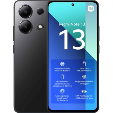 Redmi Note 13 16,9 cm (6.67) Ranura híbrida Dual SIM Android 13 4G USB Tipo C 6 GB 128 GB 5000 mAh Negro