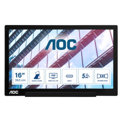 01 Series I1601P pantalla para PC 39,6 cm (15.6) 1920 x 1080 Pixeles Full HD LED Plata, Negro