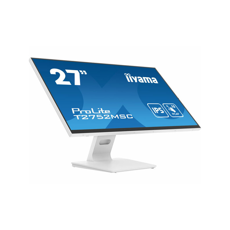 ProLite T2752MSC-W1 pantalla para PC 68,6 cm (27) 1920 x 1080 Pixeles Full HD LED Pantalla táctil Blanco