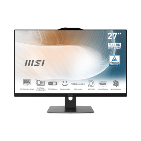 MSI AIO MODERN AM272P 12M-672ES .27 (69 CM)1920X1080 (FHD) I7-1260P .16GB(8GB*2)DDR4 SDRAM .PCIE GEN3X4 W/O DRAM NVME256GB*1 .W1