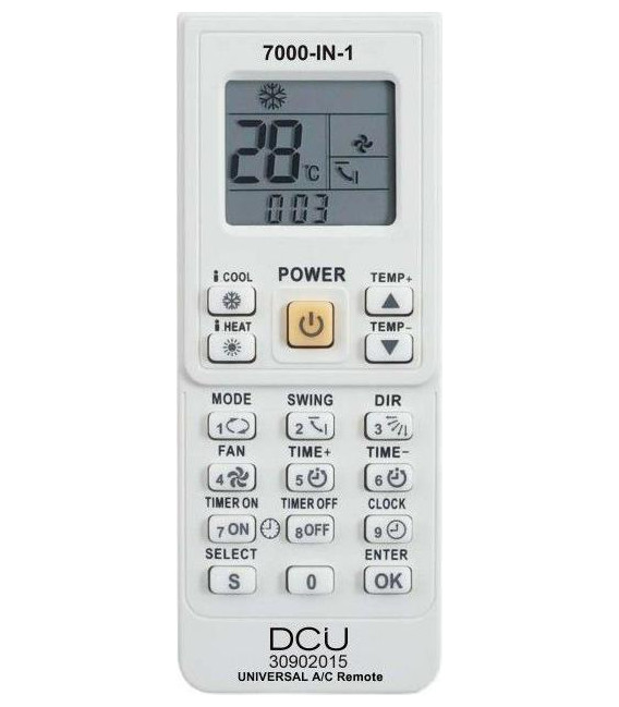 Mando a distancia DCU 30902015, universal para ac