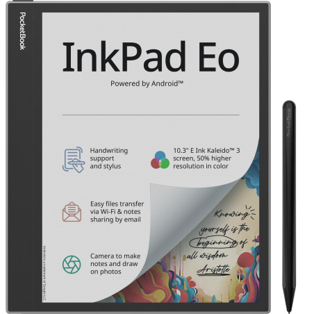 InkPad Eo - Mist Grey lectore de e-book Pantalla táctil 64 GB Wifi Negro, Gris