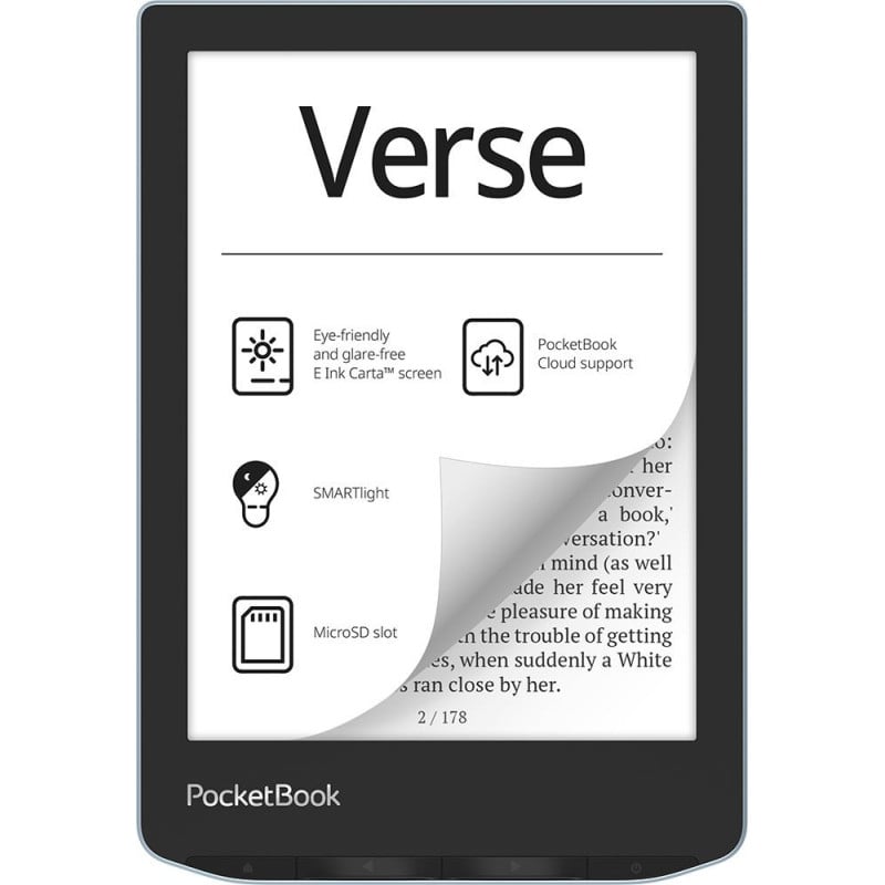 Verse lectore de e-book 8 GB Wifi Negro, Azul