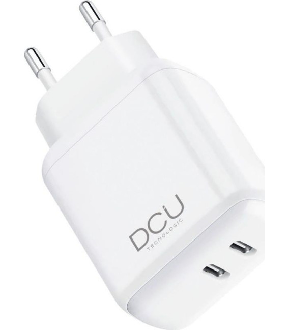 Cargador doble DCU 37300725, usb tipo c pd 20w + 2