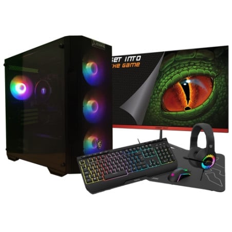 AMD Ryzen 5 4650G/16GB/1 Tb NVMe/Windows 11 Monitor 24 Teclado raton auriculares y alfombriila Ordenador GamingPC