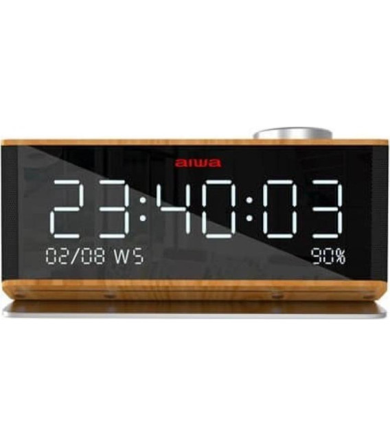 RADIO RELOJ DESPERTADOR AIWA CR90BT •DISEÑO COMPAC