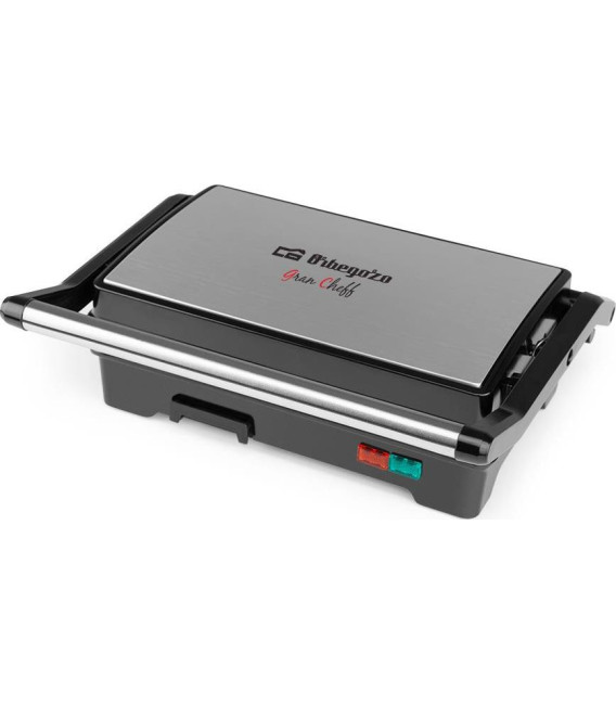 Grill Orbegozo GR3250, 900W, 23x15cm, 180º, Inox