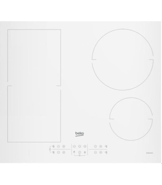 Induccion Beko HII64200FMTW, 4 zonas, 60cm, blanca