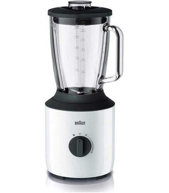 Batidora Vaso Braun JB3150WH, 1.5L, Vaso cristal