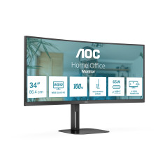 V5 CU34V5C/BK pantalla para PC 86,4 cm (34) 3440 x 1440 Pixeles Wide Quad HD LED Negro