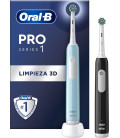 Cepillo Dental Braun Oral-B PRO1 duo negro +azul