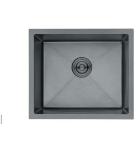 FREGADERO NOVA SIENA, 1C 50X43, INOX NEGRO, CRUADR