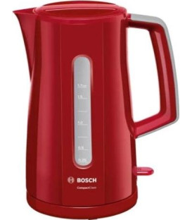 Hervidor Bosch TWK3A014, 1,7L, 2400w, rojo