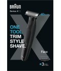 Barbero Braun XT3100, Afeita, recorta y perfila, H