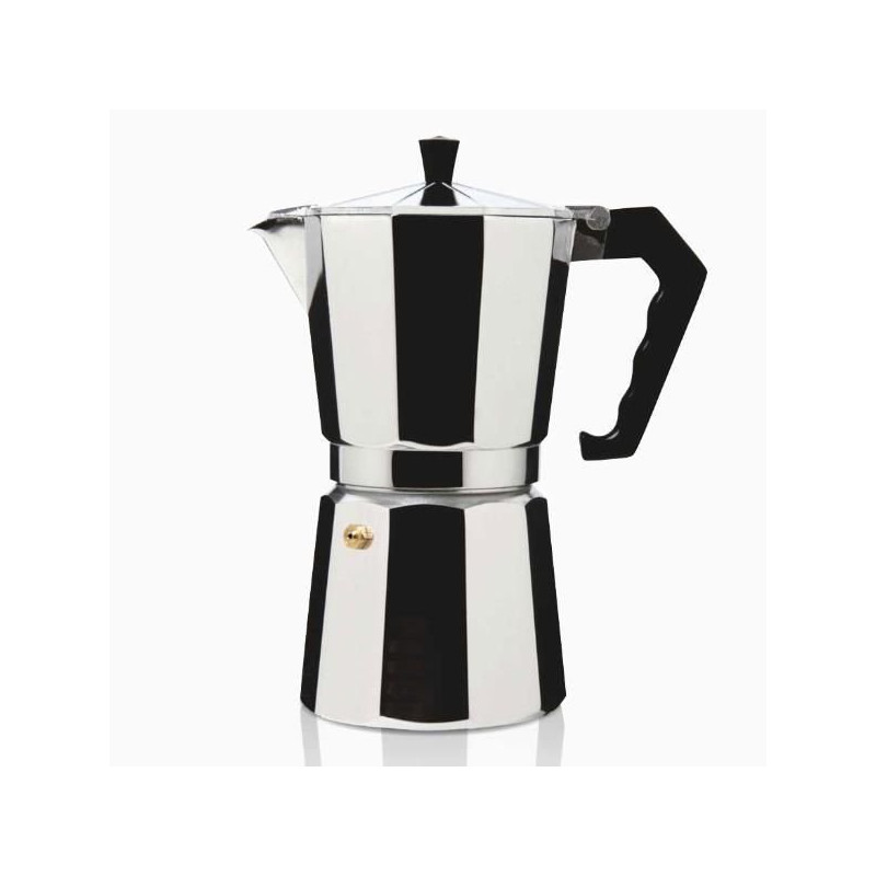 Cafetera italiana Haeger CP12A009A, 12 tazas, alum Cafetera italiana Haeger CP12A009A, 12 tazas, alum