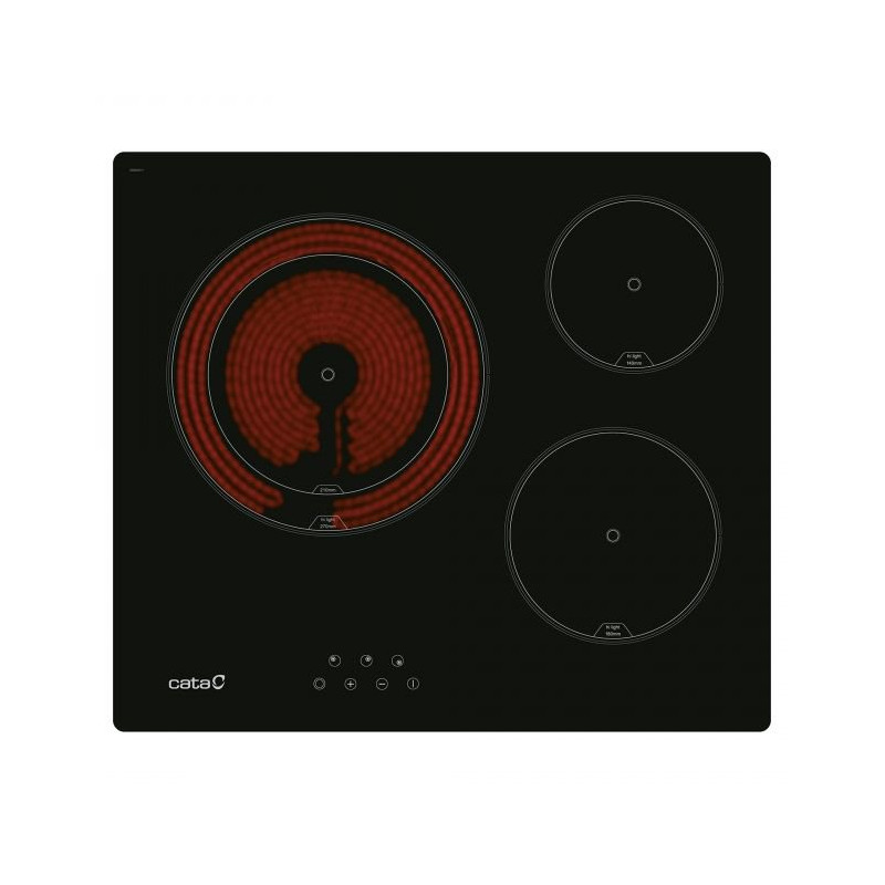 Vitroceramica Cata TD6003BKA, 3zonas, touch contro