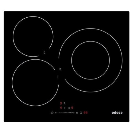 Induccion Edesa EIS6330RA, 3 zonas, XL 30cm, boost